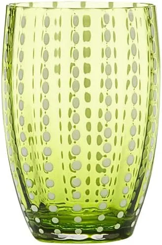 Miniatura 7 de Zafferano Perle - Vaso de cristal transparente hecho a mano, 32 h 4.291 in d 2.795 in, 6 piezas, transparente Claro