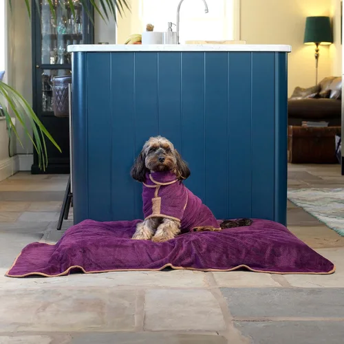 Miniatura 2 de Lucky Pooch® Bata de baño para perro, lujosa bata de baño para perro, ultra absorbente, seca a tus perros en minutos. Doble capa, toalla súper suave