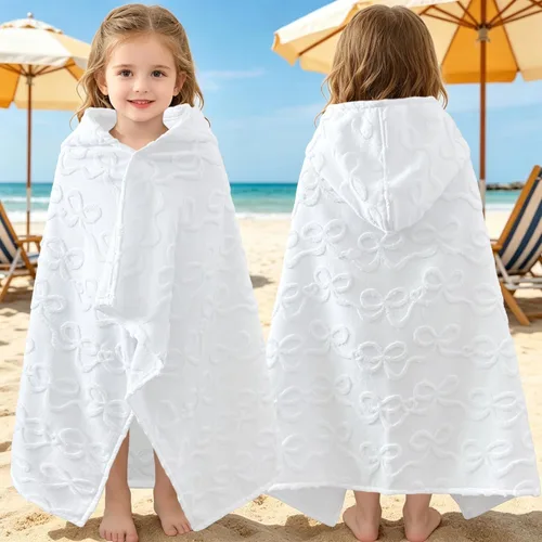 Miniatura 28 de VOOVA & MOVAS Toalla de playa con capucha para niños de 3 a 8 años, 30 x 50 pulgadas, suave, gruesa, grande, 100% algodón, absorbente para playa