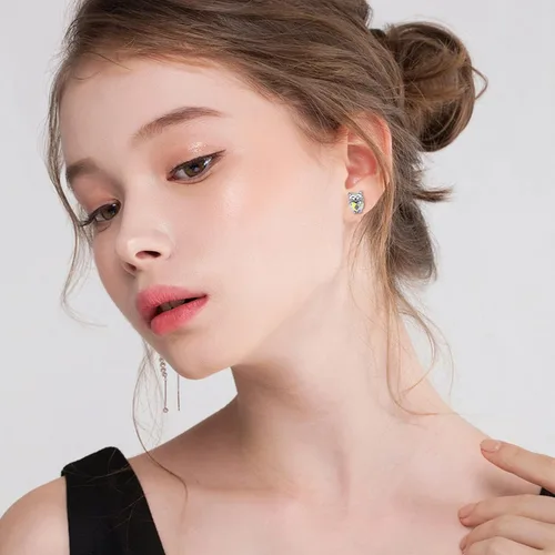 Miniatura 6 de Aretes de plata de ley 925 con diseño de gato, bonitos aretes de gato con diseño de gatito, joyería de regalo para mujeres y niñas, aretes