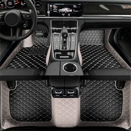 Miniatura 12 de Nuevas alfombrillas de coche personalizadas para Sedán, SUV, camioneta, alfombrillas de cuero para todo tipo de clima, Negro Alfombras para Carro
