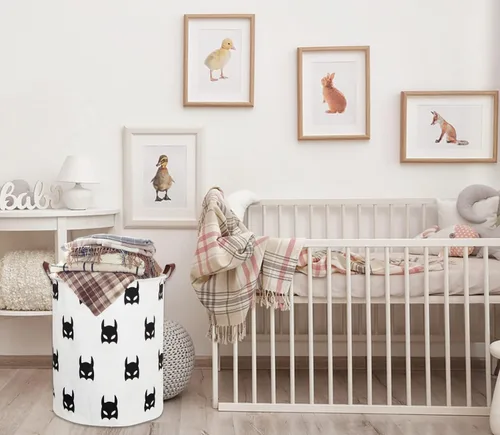 Miniatura 3 de Cestas de almacenamiento de gran tamaño con asa, contenedores organizadores plegables y prácticos para el hogar para juguetes de niños, ropa de bebé