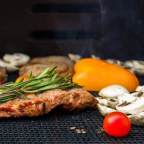 Miniatura 4 de LOOCH Juego de 5 Alfombrillas de Malla para Parrilla BBQ - Alfombrillas de Malla Antiadherentes de Servicio Pesado y Accesorios para Barbacoa