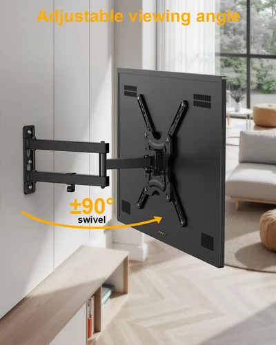 Miniatura 2 de XVCAS Vesa - Soporte de pared para TV de movimiento completo, soporte para TV de pantalla plana y curva LED de 19 a 55 pulgadas, soporte universal