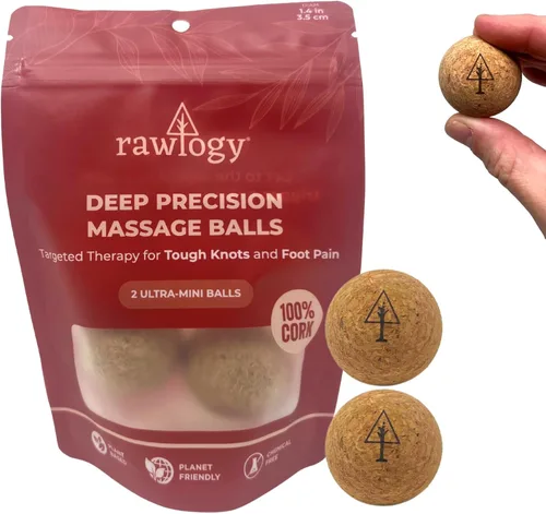 Miniatura 12 de Bola de masaje de corcho de viaje, alternativa ligera y sostenible a la bola de lacrosse para aliviar el dolor muscular