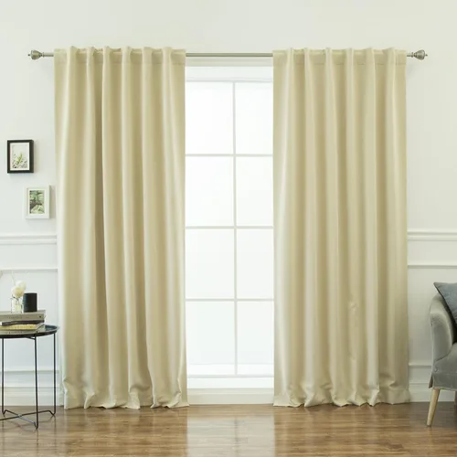 Miniatura 17 de Best Home Fashion Cortinas opacas con aislamiento térmico, pestaña trasera, bolsillo para barra, color gris, 52 pulgadas de ancho x 126 pulgadas