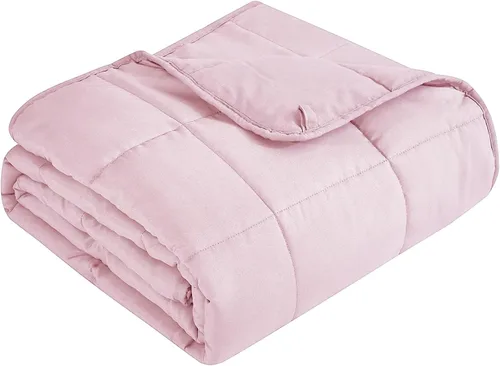 Topcee - Manta con peso para adultos (15 libras, 48 x 72 pulgadas), manta de enfriamiento pesada de tamaño individual, suave y transpirable, para