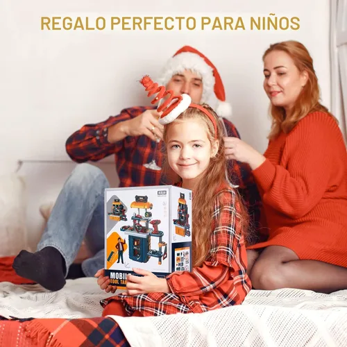 Miniatura 6 de Banco de herramientas para niños con juego de herramientas para niños, banco de herramientas para niños de tres modos con juego de taladro Juego