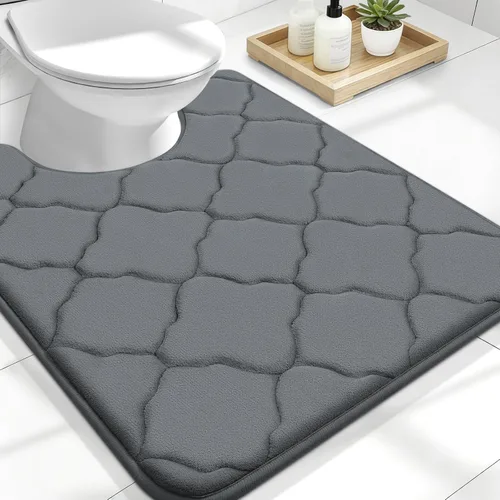 Miniatura 25 de OLANLY Alfombra de Baño de Espuma Viscoelástica de 24 x 16 pulgadas, Ultra Suave y Absorbente, Alfombras de Baño Antideslizantes, Cómodas, Lavables