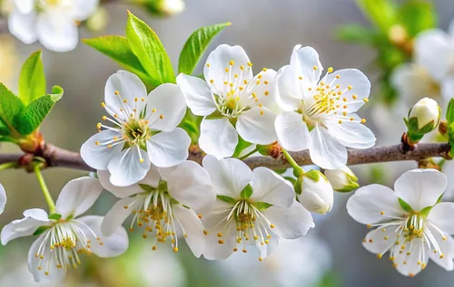 10 semillas de cerezo Nanking para plantar, impresionante árbol de flores blancas, Prunus tomentosa