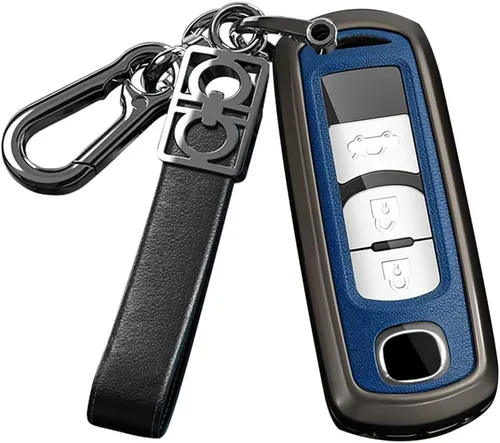 Miniatura 15 de ontto 2/3/4 Botones de la Llave del Coche Caso Inteligente Cubierta Llave Ajuste Para Mazda 2 3 5 6 8, Azul