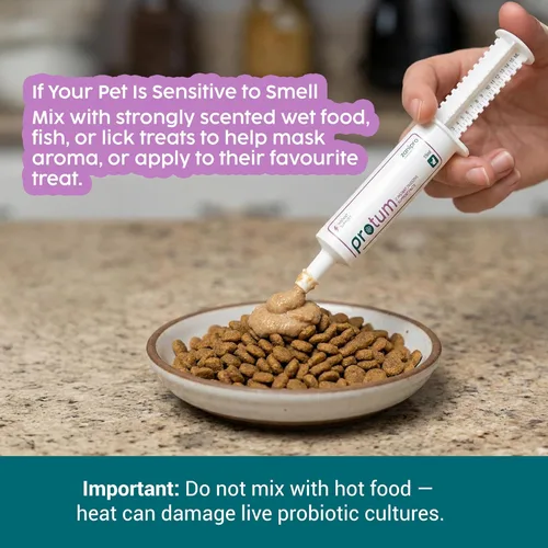 Miniatura 7 de Protum - Pasta probiótica para perros, fórmula prebiótica avanzada de 1.0 fl oz para apoyo digestivo, sabroso sabor a maní para la salud intestinal
