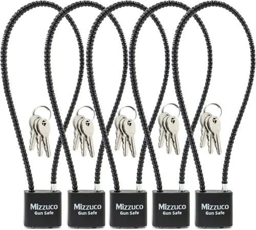 Miniatura 12 de Cerraduras de cable para pistola con llaves, operación simple, compatibles con pistolas, pistolas, rifles y escopetas, hogar y almacenamiento