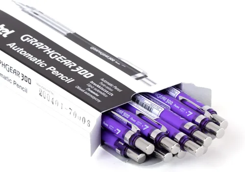 Miniatura 2 de Pentel GraphGear 300 - Lápiz mecánico, caja de 12 lápices, violeta, 0.028 in
