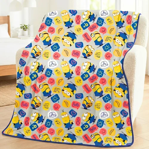 Franco - Manta supersuave para niños, de 46 por 60 pulgadas, de los Minions, The Rise Of Gru, ropa de cama Minions el ascenso de Gru
