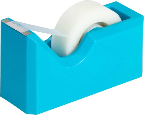 Miniatura 5 de JAM PAPER Juego de oficina y escritorio - 1 engrapadora y 1 dispensador de cinta - Azul - Paquete de 2