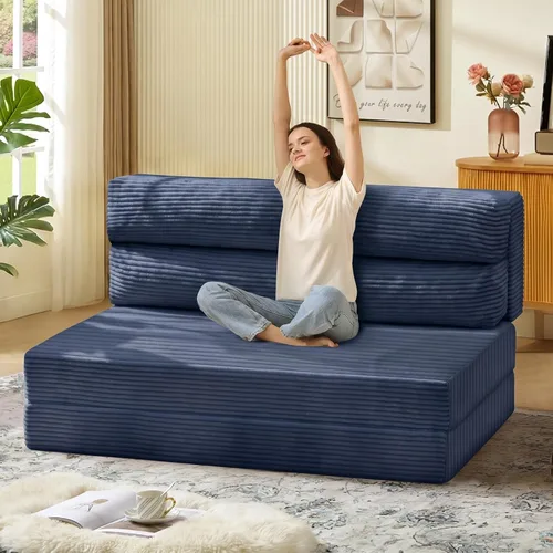 Miniatura 20 de JUIKURY Sofá cama plegable, silla cama convertible con almohada, colchón plegable, sofá cama de dos en uno, sofá cama extraíble portátil, silla cama