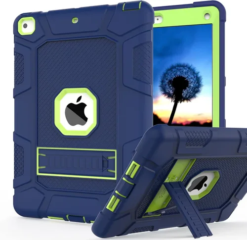 Miniatura 17 de Fundas para iPad de 6ª Generación, Funda de 5ª Generación, Air 2 de 9.7 Pulgadas a Prueba de Golpes, Resistente, Funda Protectora con Pata de Negro