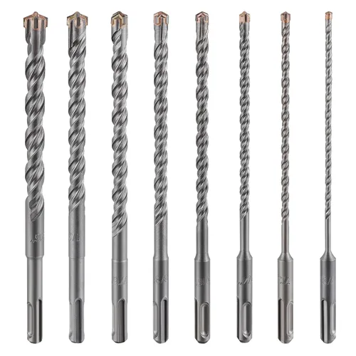 Miniatura 2 de Wensilon Kit de brocas para hormigón de 8 pulgadas, material de carburo de doble rosca de tipo cruzado, adecuado para hormigón, ladrillo, paredes