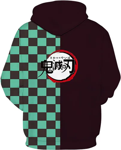 Miniatura 2 de MAPOTT Sudadera con capucha para niños de anime Tanjirou Nezuko Zenitsu para mujer