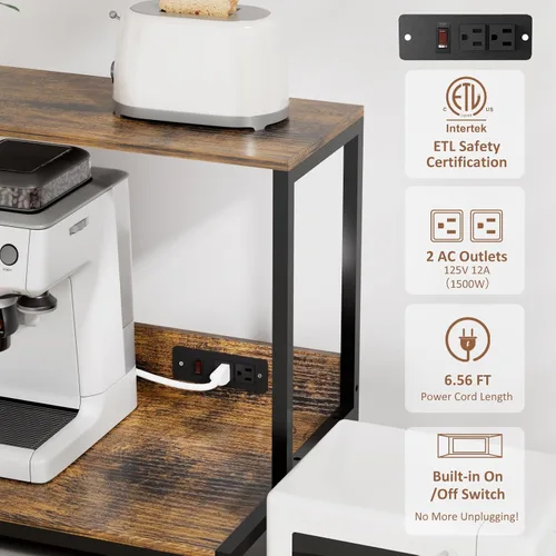 Miniatura 3 de Mini refrigerador y microondas, organizador de estante para dormitorio, 5 niveles ajustables sobre mini refrigerador, estante para panaderos