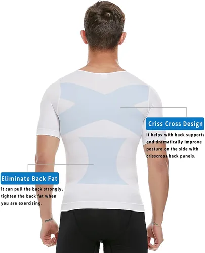 Miniatura 2 de SLIMBELL Men's Compression Shirt Undershirt Slimming Tank Top Workout Vest Abs Abdomen Slim Body Shaper