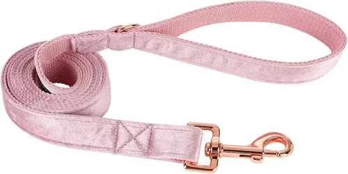 Miniatura 10 de ARING PET Correa para perro, correas de terciopelo para perro, collares a juego, hecha a mano, resistente correa de terciopelo negro para perros
