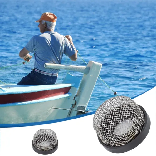Miniatura 6 de Filtro de malla de acero inoxidable, compatible con bomba Livewell, se adapta a ¾ pulgadas - 14 hilos hembra, mejora el filtrado y la aireación