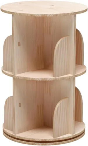 Estantería para niños, estantes giratorios de 2 niveles de 360°, estante de almacenamiento de pie, estantes para aulas de preescolares, guardería,