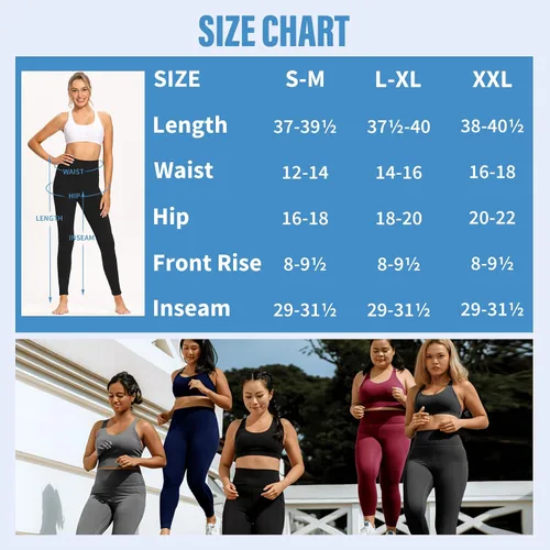 Miniatura 5 de Sundwudu Paquete de 5 leggings para mujer, control de abdomen, pantalones de yoga negros suaves de cintura alta para entrenamiento, tallas regulares