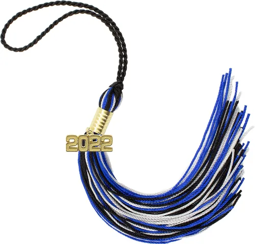 Miniatura 547 de Borla de graduación Aqua 2022, todos los colores escolares disponibles, fabricada en Estados Unidos
