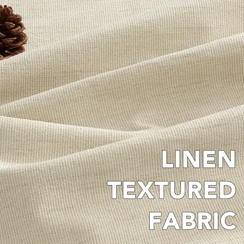 Miniatura 5 de H.VERSAILTEX Cortinas opacas plisadas completas de lino con mezcla de felpilla de 84 pulgadas, 2 paneles para dormitorio, aislamiento térmico