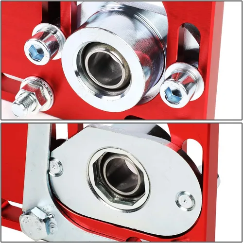 Miniatura 5 de DNA Motoring CBK-PLT-FM94-RD Placas delanteras ajustables +/- 2.5 Camber/Caster