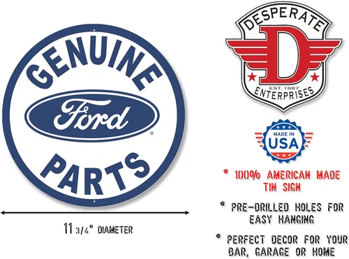 Miniatura 2 de Signs 4 Fun SRAFB Ford Parts - Letrero redondo, color azul
