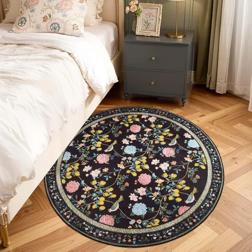 Miniatura 39 de Jinchan Alfombra Floral de Pasillo, 2x5, Alfombras Antideslizantes Lavables a Máquina, Alfombra Suave de Pelo Bajo para Pasillo, Resistente a