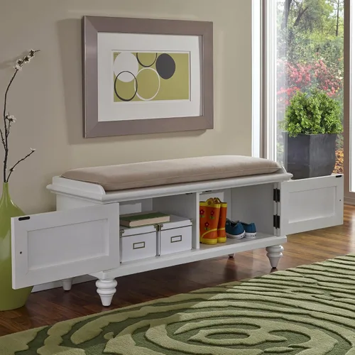 Miniatura 8 de Homestyles Banco de almacenamiento Bermuda Off-White