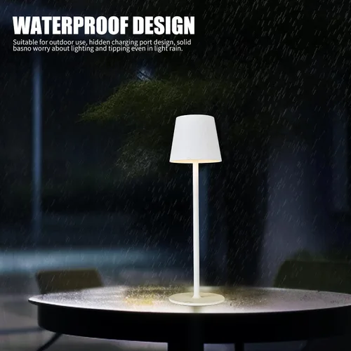 Miniatura 4 de BGFHome Paquete de 2 Lámpara de Mesa Inalámbrica Lámpara LED de Escritorio, 5000mAh Luz Nocturna Táctil Recargable Inalámbrica Diseño Minimalista