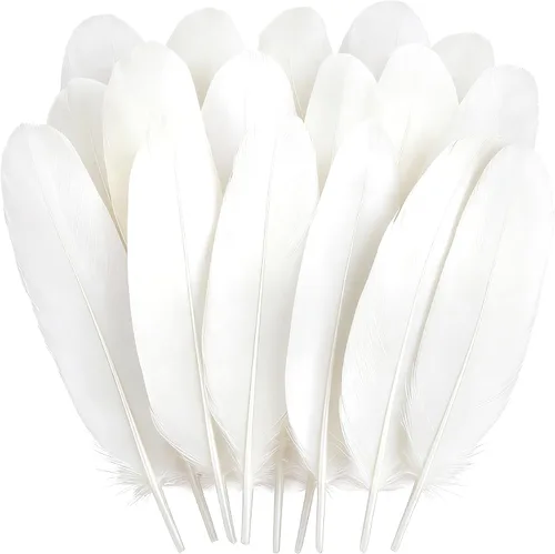 Miniatura 11 de 200 plumas de ganso negras para manualidades, de 5 a 7 pulgadas, plumas a granel de colores para manualidades, atrapasueños, alas de cosplay