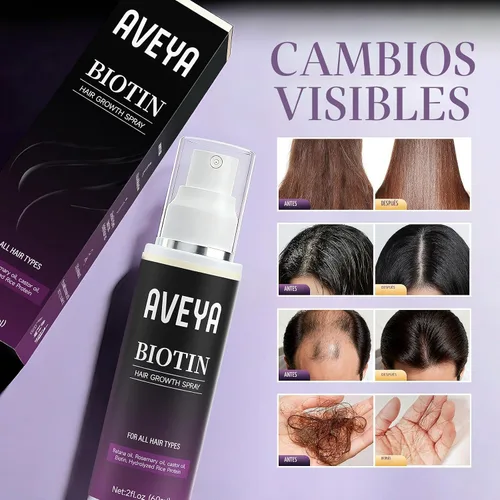 Miniatura 4 de AVEYA Suero para el crecimiento del cabello, para mujeres y hombres impregnado con aceite de romero, aceite de batana y biotina para el cuero