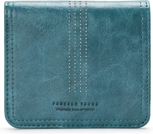 Miniatura 8 de APHISON Billetera para mujer, delgada y pequeña, cartera RFID para mujer, azul (01A125peacock Blue), Moda