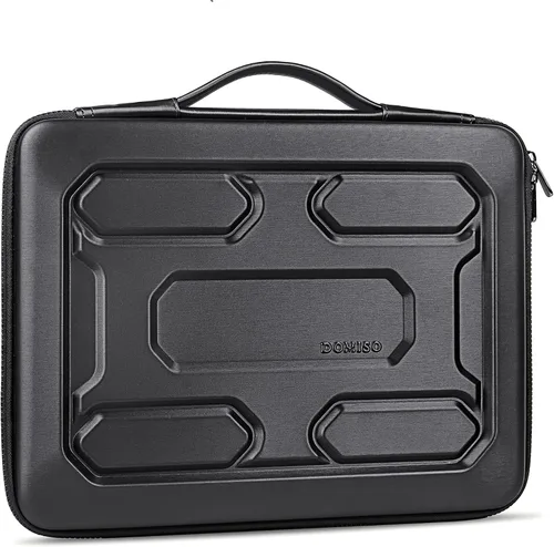 Miniatura 17 de DOMISO Funda para laptop de 13.3 pulgadas con asa, bolsa para computadora a prueba de golpes, funda protectora impermeable EVA para portátiles