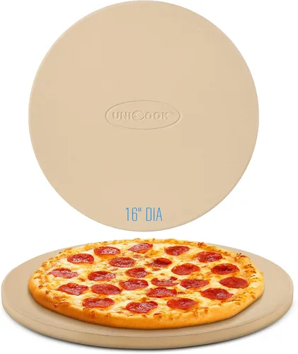 Miniatura 12 de UNICOOK - Piedra redonda para hornear pizza, 10", 12", 14", 15", 16", para horno y parrilla