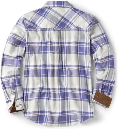 Miniatura 2 de CQR - Camisa de franela de algodón a cuadros con botones y manga larga para hombre, algodón cepillado suave, camisa de estilo informal