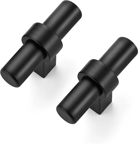 Miniatura 17 de Ravinte Paquete de 5 tiradores de gabinete de 5 pulgadas color negro mate con base cuadrada de 5 pulgadas de largo, centro de agujeros de 3 pulgadas