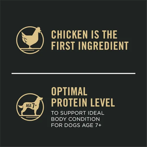 Miniatura 6 de Purina Pro Plan Alimento para perros mayores con probióticos para perros, mezcla triturada de pollo y arroz, bolsa de 34 libras
