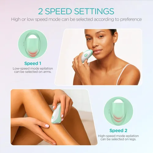 Miniatura 5 de Depiladoras para mujeres con 21 pinzas y luz LED, 2 velocidades de depilación facial inalámbrica para mujeres, depiladoras eléctricas recargables