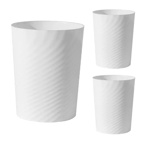 Miniatura 22 de UUJOLY Cubo de basura de plástico, cesta de basura para baños, cocinas, oficinas, habitaciones de niños, verde azulado Azul Oscuro