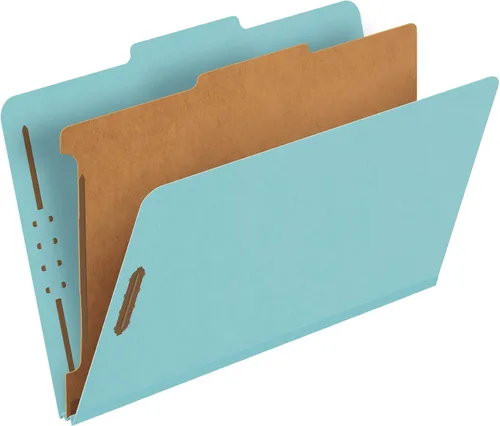 Pendaflex Carpetas de archivos de clasificación recicladas, 1 divisor, sujetadores incrustados de 2 pulgadas, corte de 2/5 pestañas, tamaño legal,