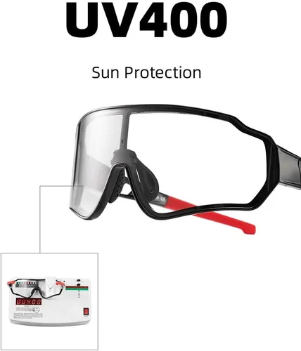 Miniatura 4 de ROCKBROS Gafas de sol fotocromáticas para hombres y mujeres, gafas de sol de ciclismo, gafas de sol deportivas de seguridad, protección UV