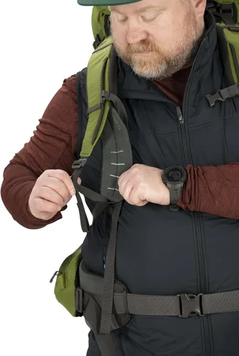 Miniatura 10 de Osprey Aether 65L Mochila de mochilero para hombre, color negro, S/M, ajuste extendido